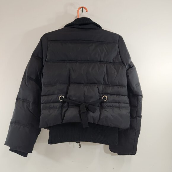 Vintage Le Chateau Cropped Puffer Bomber Jacket Size Small - Picture 6 of 14